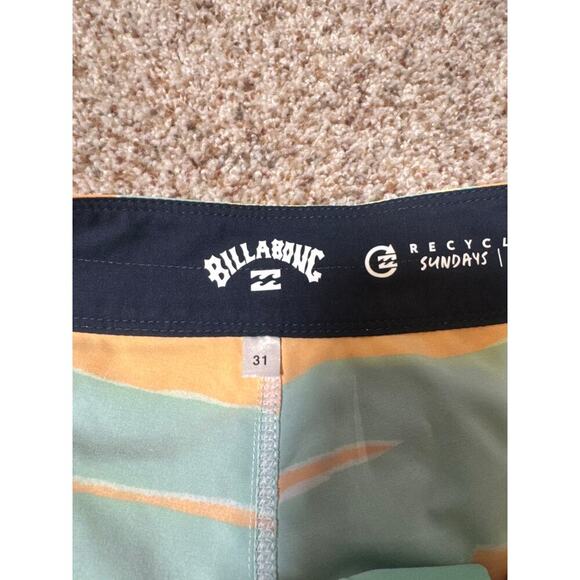 Billabong Men's Swim suit/Board shorts; size 31, 80's inspired - Picture 6 of 13